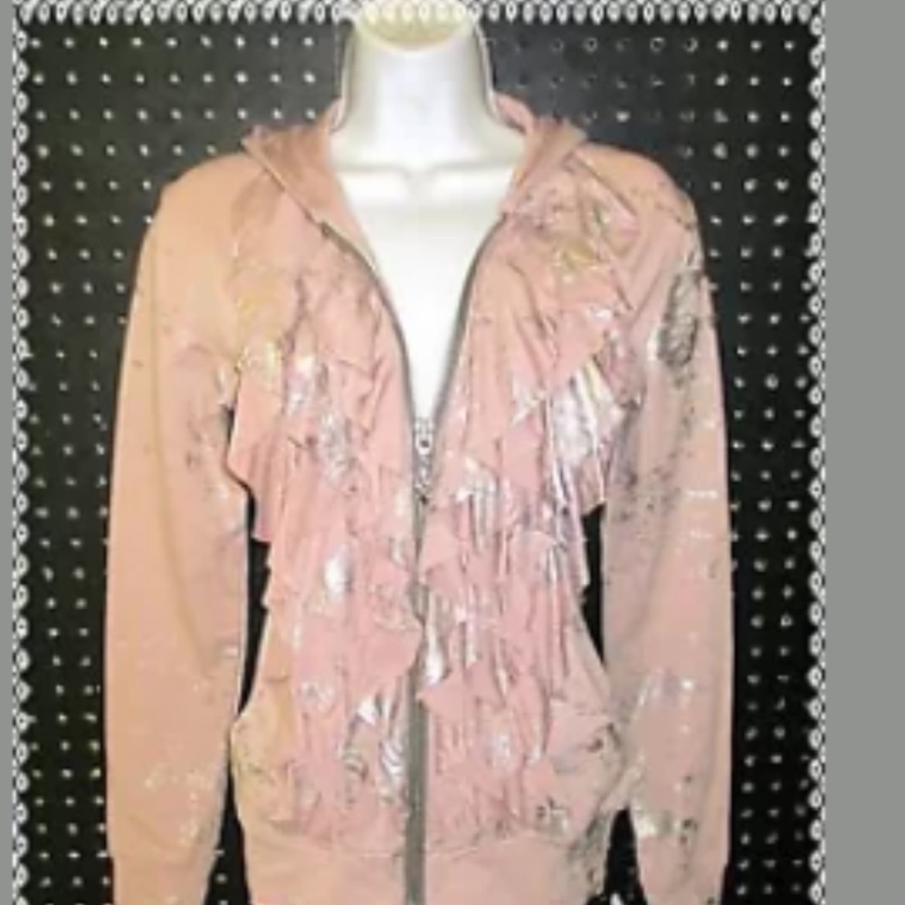 Royal Underground pink and silver hoodie NWT —XS